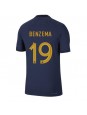 Billige Frankrike Karim Benzema #19 Hjemmedrakt VM 2022 Kortermet